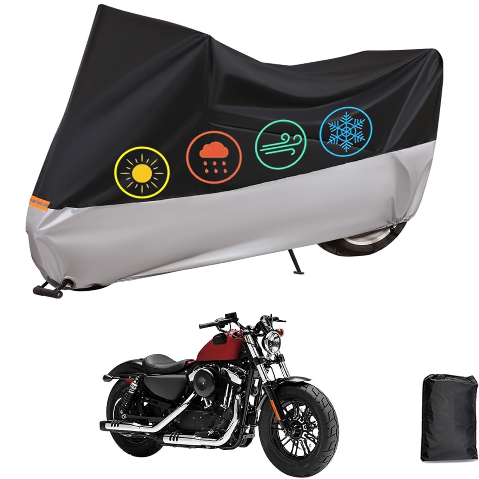 

Motorcycle Cover, For Harley Davidson Forty Eight, Dedicated Motorcycle Cover, All Weather, Waterproof, UV One Size