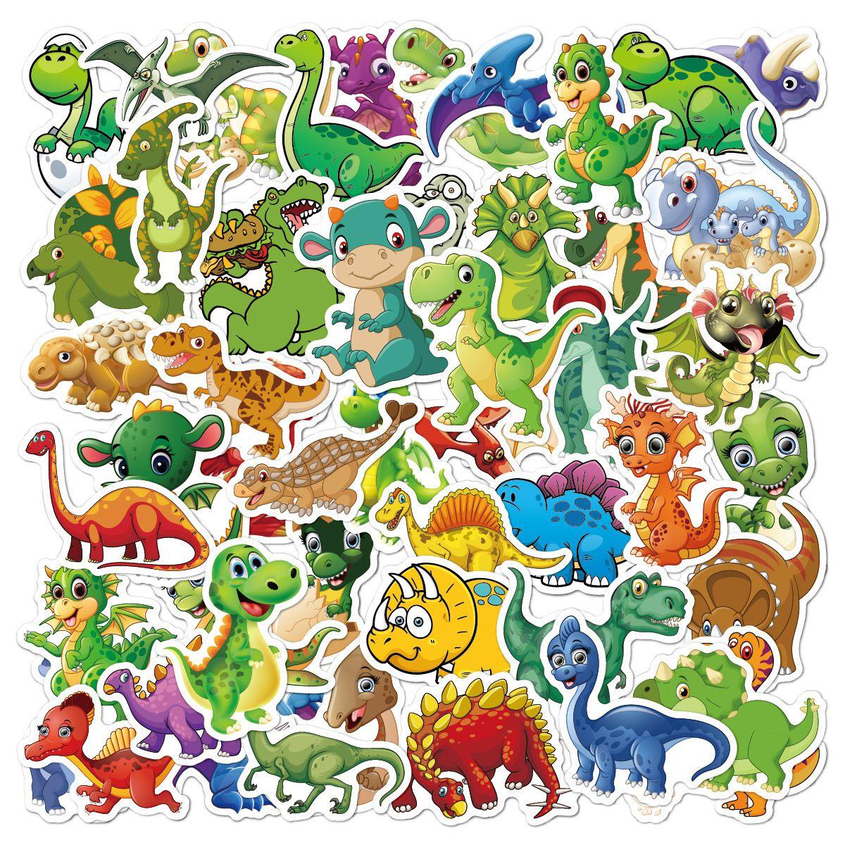 

Dinosaur Cute 50pcs Trex Stickers Kids Toy Diy Skateboard Bike Decals Luggage 50pcs