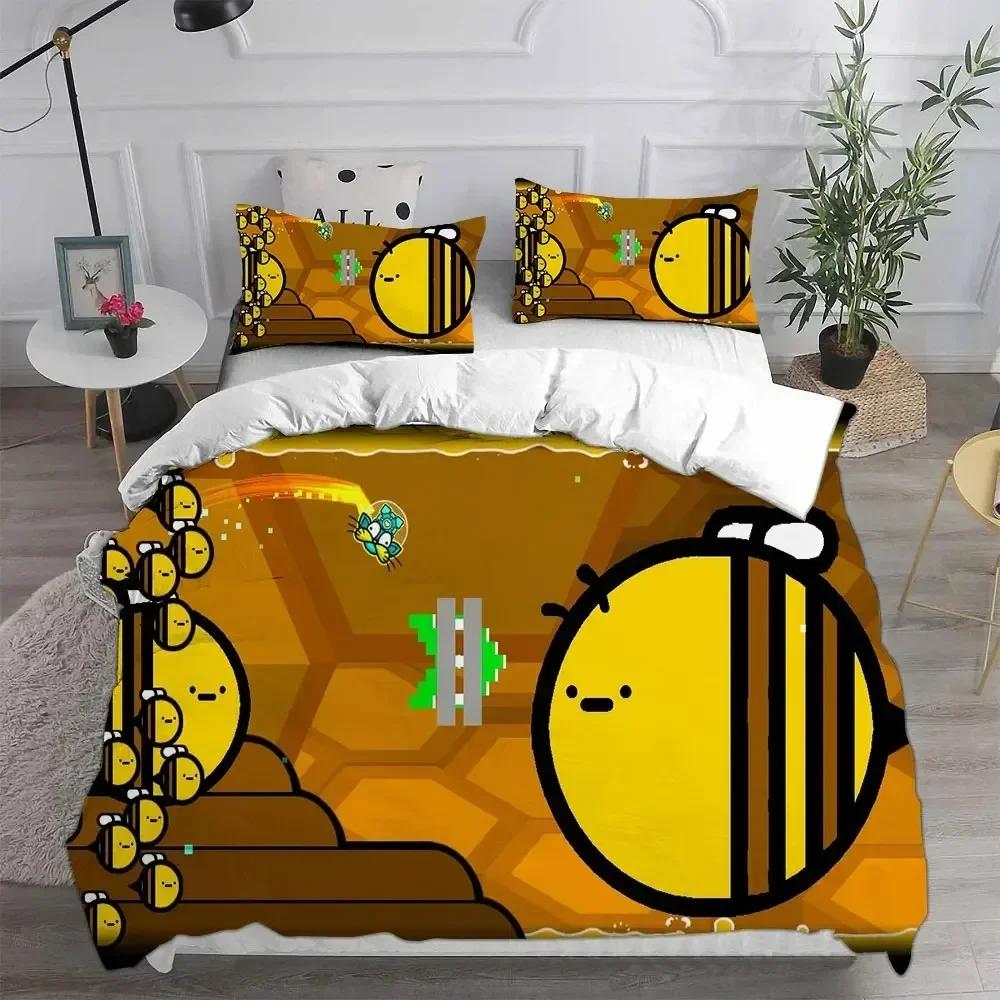 3D Geometry Dash Bedding Sets Comforter Quilt Bed Cover Duvet Cover Pillow Case Sets Bedroom Decoration Home Textiles