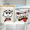 Funny Expression Toilet Sticker Humorous Toilet Seat Cover Sticker Self Adhesive Expressive Face Toilet Lid Decal for Bathroom Washroom Wall Decor