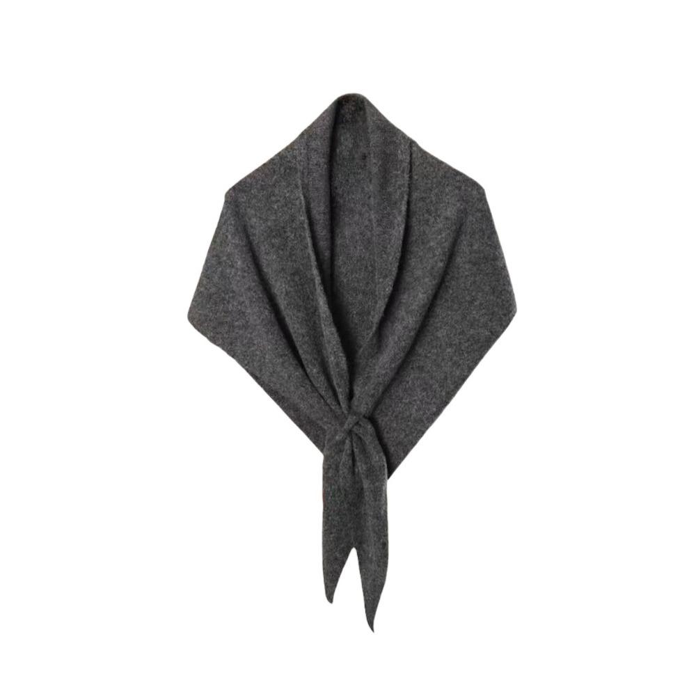 Plush Knitted Triangle Scarf Korean Style Cape Wraps Fashion Winter Shawl Women/Men