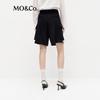 MO&Co. Women's High-Waist Color Block Sporty Utility Shorts