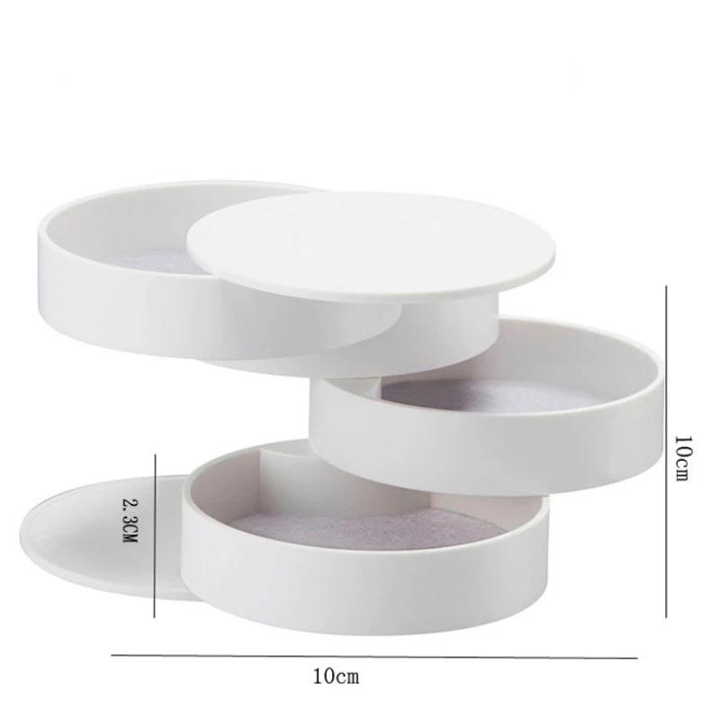 Fashionable Rotating Multi-Layer Gift Box Desktop Storage Box for Women'S Hair Accessories Jewelry Box