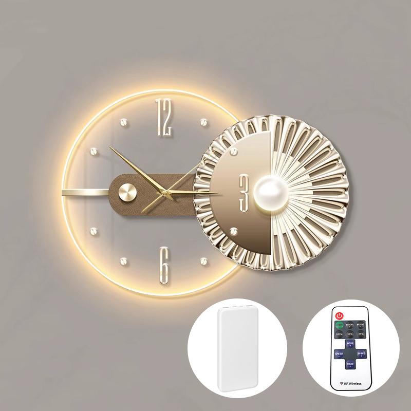 Led Decorative Wall Clock Modern Luminous Wall Watch Silent Luxury Aesthetic Clocks Minimalist Large Elegant Living Room Watches