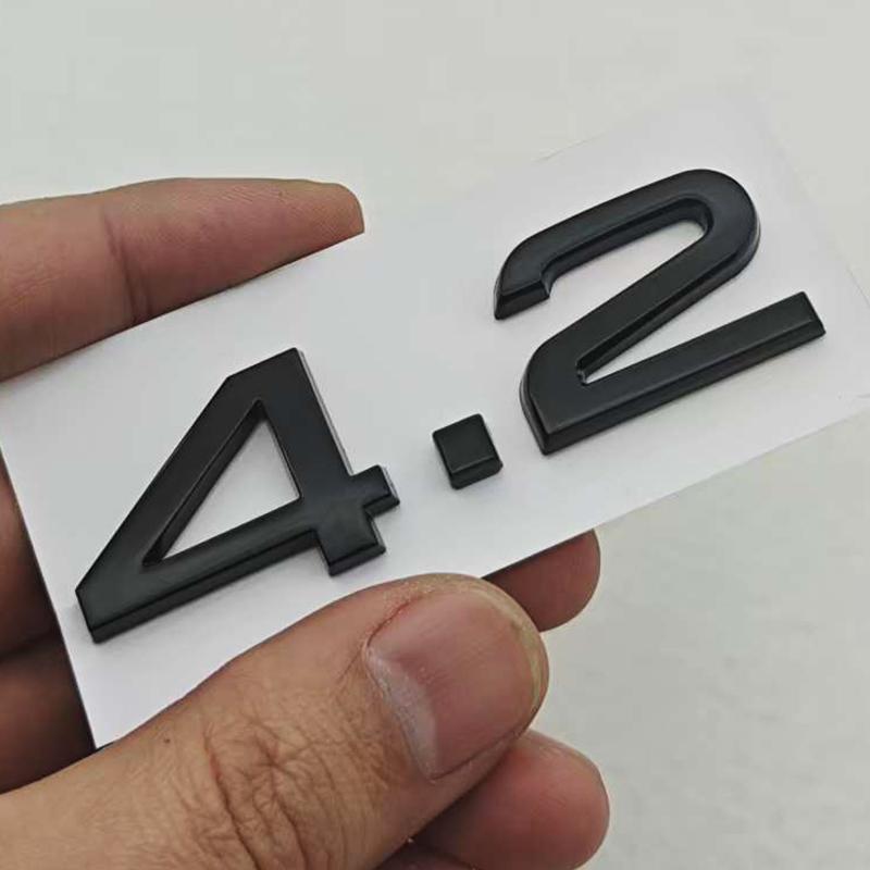 3D ABS Car Letters Logo 2.4 3.6 3.8 4.2 TDI Sticker Rear Trunk Emblem Badge For Audi A3 A4 A5 A6 A7 A8 Q3 Q5 Q7 Q8 Accessroies