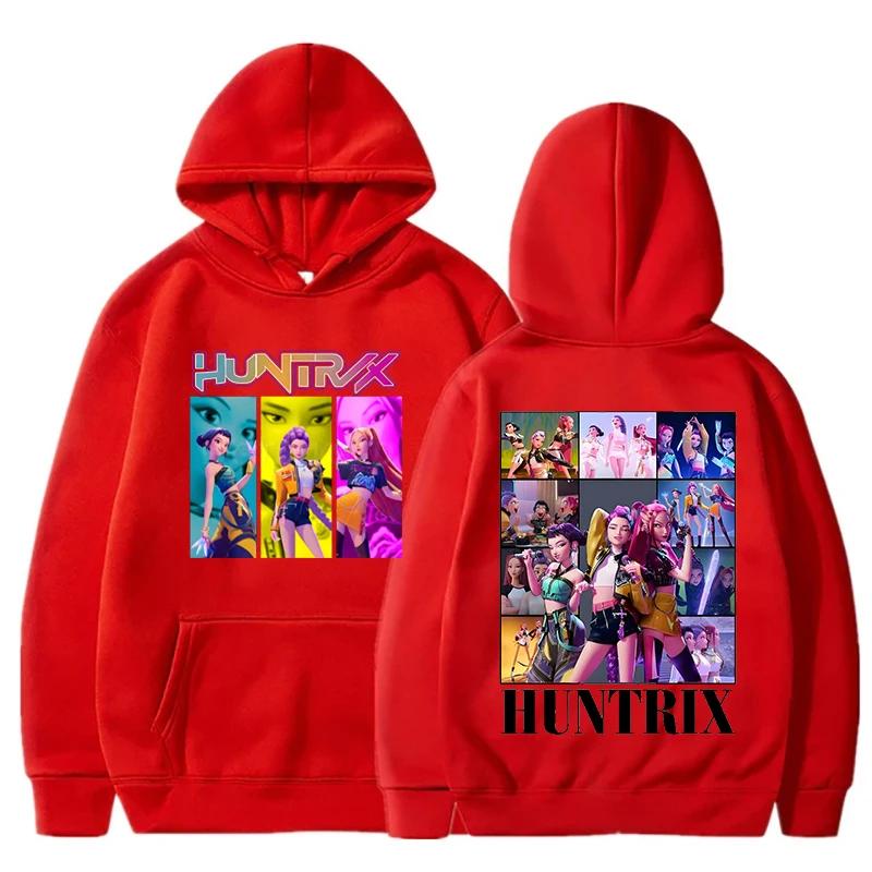 Movie KPop Demon Hunters Huntrix Hoodies Fashion Hip Hop Hooded Sweatshirts Men Women Clothes Long Sleeve Pullover Unsiex Outfit