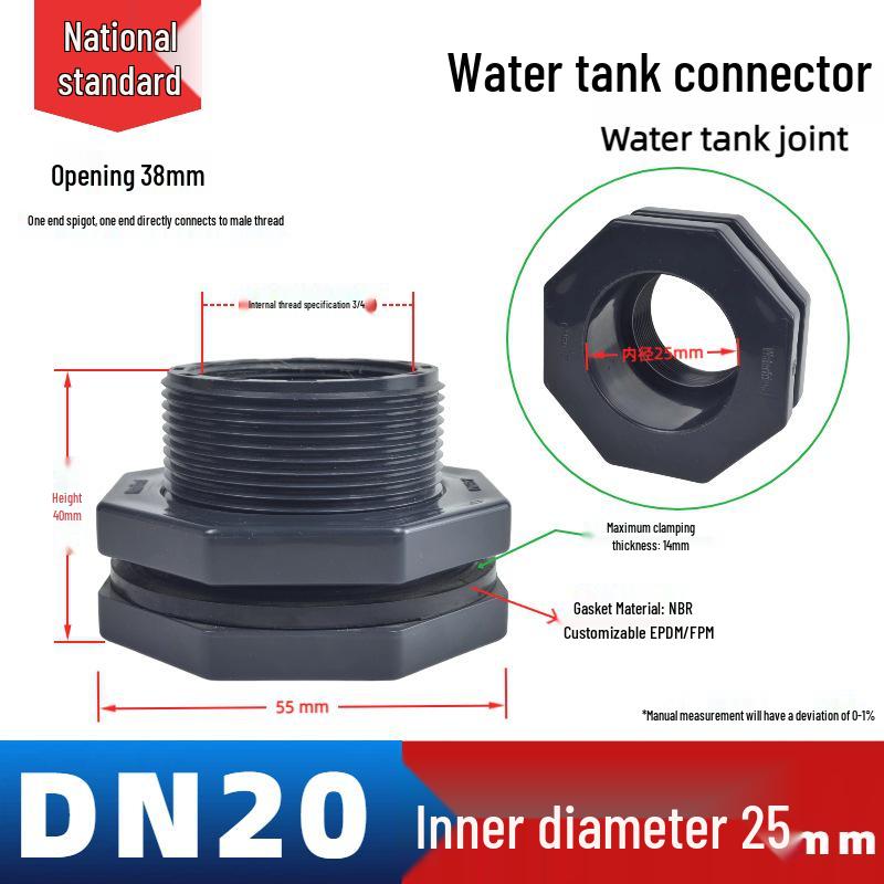 Water Friends UPVC Wassertank & Aquarien Zubehör: Rohr- und Eimerarmaturen für Wassertürme und Schwimmbäder