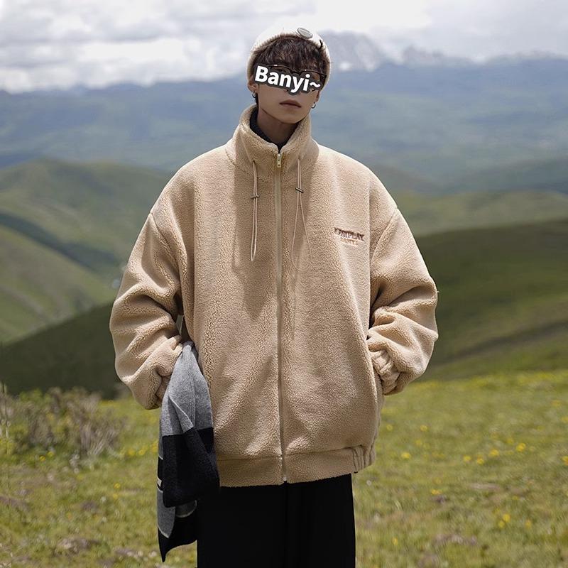 

Флисовая куртка мужская новая осень и зима 2025 овечья шерсть модный бренд овечий флис хулиганский красивый хлопковая куртка хлопковая куртка XXXL