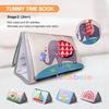 Baby Tummy Time Mirror Book Montessori Soft Cloth Sensory Book With Crinkle Shapes Animals High Contrast Pages For Newborns