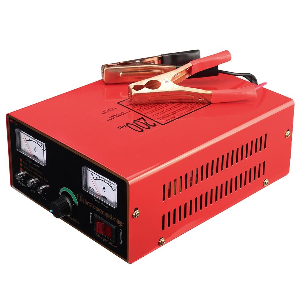 12/24V Car Battery Charger 500W 110V-240V Automatic Intelligent Pulse Repair for Car Motorcycle Lead Acid Battery Agm Gel Wet