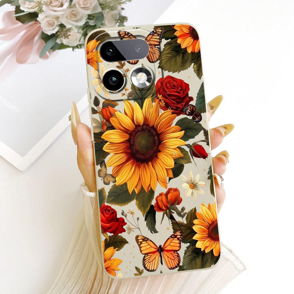 For Realme 16 Pro Plus Case Cover Cute Kawaii Luxury Fashion Flowers Painted Silicone Casing For Realme RMX5131