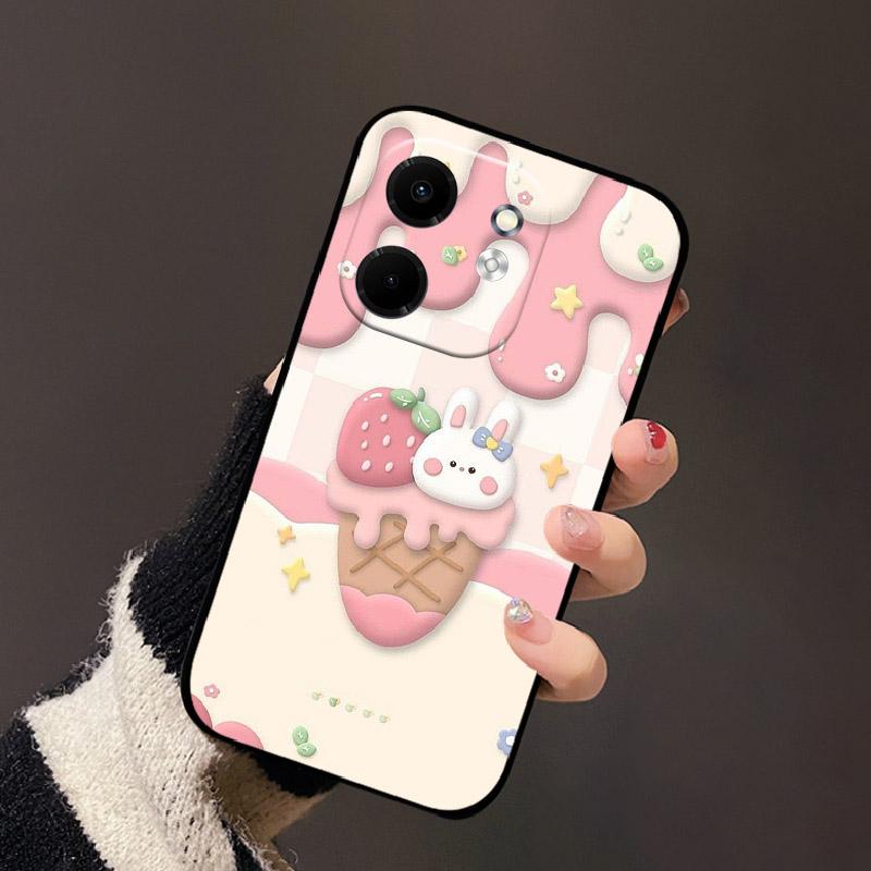 For Infinix Smart 9 Phone Case For Infinix Hot 50i Black Silicone Soft Phone Back Cover For Infinix Smart 9 Hot 50i Fundas Coque