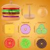 Aizweb Montessori Toys for 3 Year Old - Wooden Burger Stacking Toys for Toddlers and Kids Preschool, Educational Toys, Fine Motor Skill Toy, Blocks