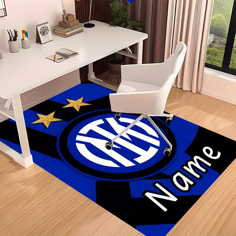 Custom Personalization Inter Milan Print Area Rug - Soft, Washable Non-Slip Indoor Mat,Living Room,Home&Office Decorative Rug