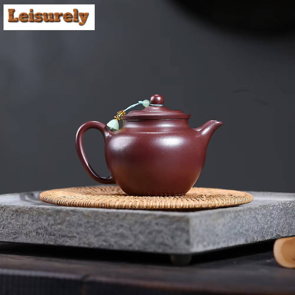111ml Boutique Yixing Purple Clay Teapots Handmade Autumn Water Pot Raw Ore Mud Kettle Zisha Tea Set Teaware Ornaments Gifts