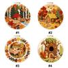 Autumn DIY Stitches Kit with Embroidery Hoop Hand Sewing Kit 29x29cm Starter Embroidery Kit for Beginners Craft Lovers Gift