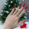 24pcs Long Red Stiletto Nails - Autumn/Winter Collection, High-Grade and Simple Design