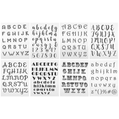 8 Stück Buchstaben Transparenter Stempel Klar DIY Zeichnen Scrapbooking Handkonto Basteldekorationen