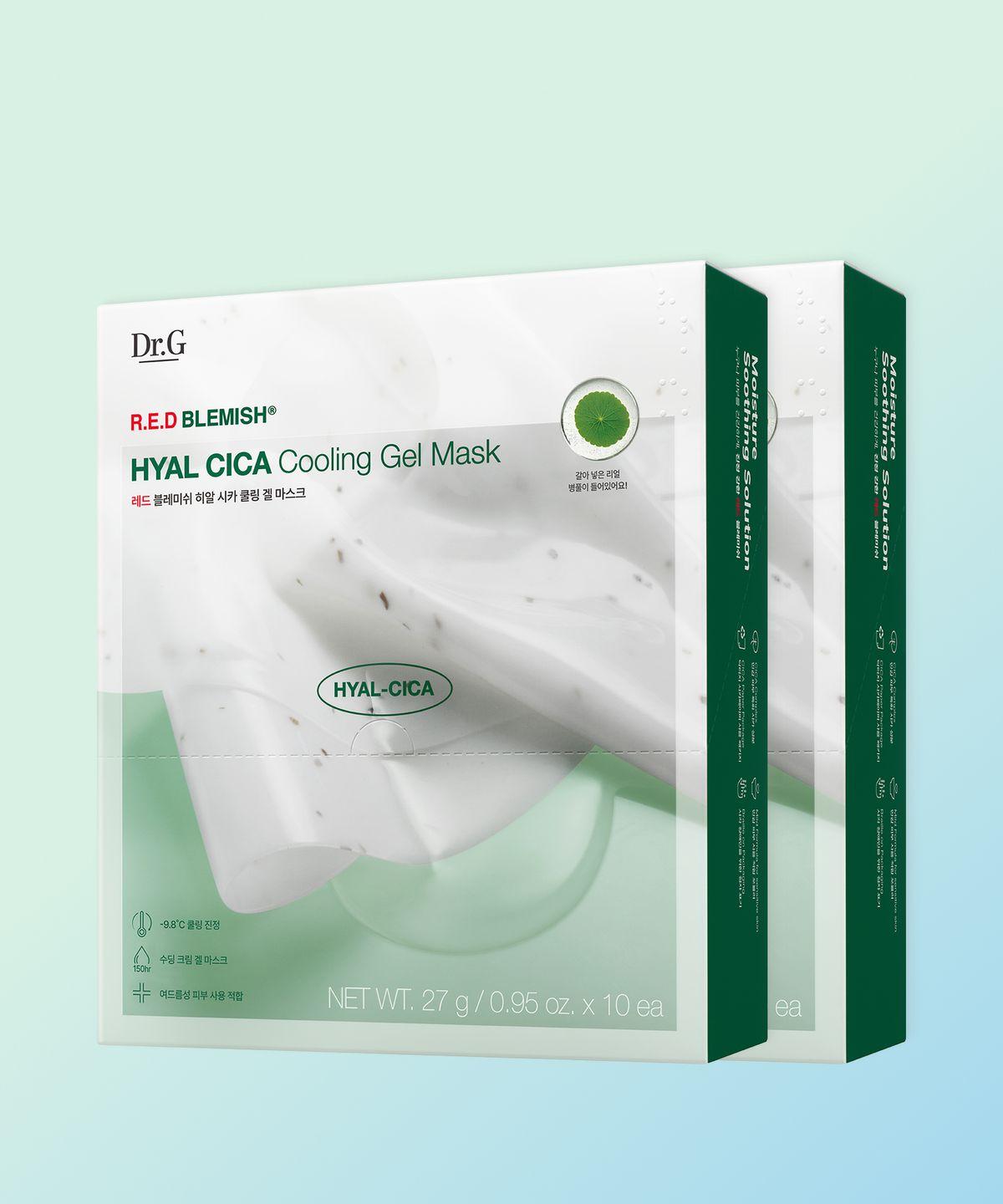 Red Blemish Hyaluronic Cica Cooling Gel Mask 27g 10 sheets x 2 packs