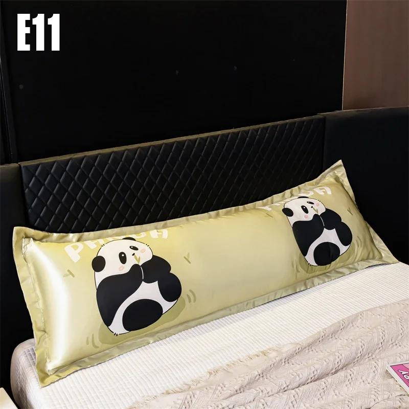 

120/150/180 см Длинная наволочка Мягкая атласная шелковая наволочка Летняя прохладная наволочка для сна Свадебная пара Наволочка для влюбленных 48x120cm