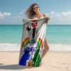 Personalized Customized Proof Beach Towel with Rainbow Friends Pattern - Soft, Absorbent,quick-drying,perfect Swimming,camping&bathing