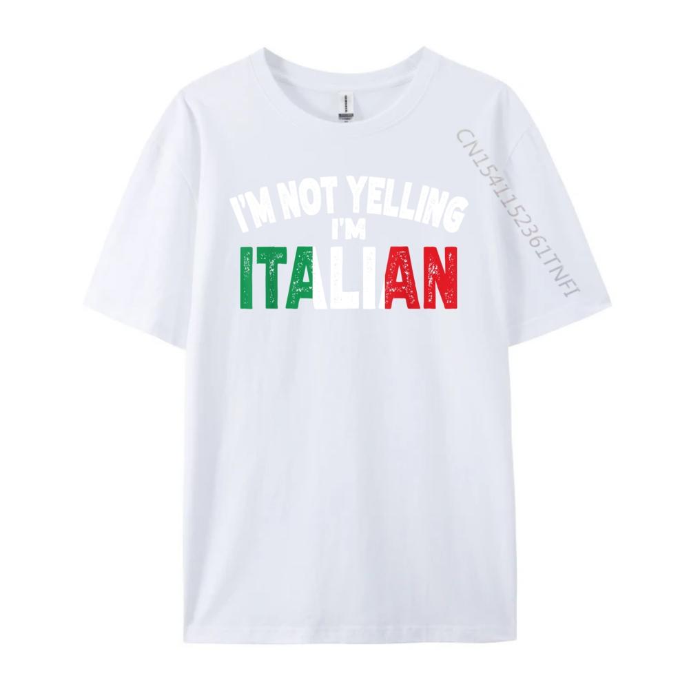 Ich schreie nicht, ich bin Italiener Lustiges italienisches Erbe Geschenk Luxus Designer WEICH Harajuku Übergroß Normal