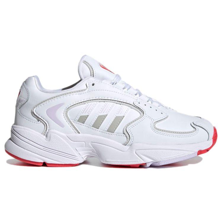 Adidas Originals Falcon 2000 Synthetic Leather Mesh Casual Lightweight Low-Top Lifestyle Shoes Women Sneaker White Gray EG5475