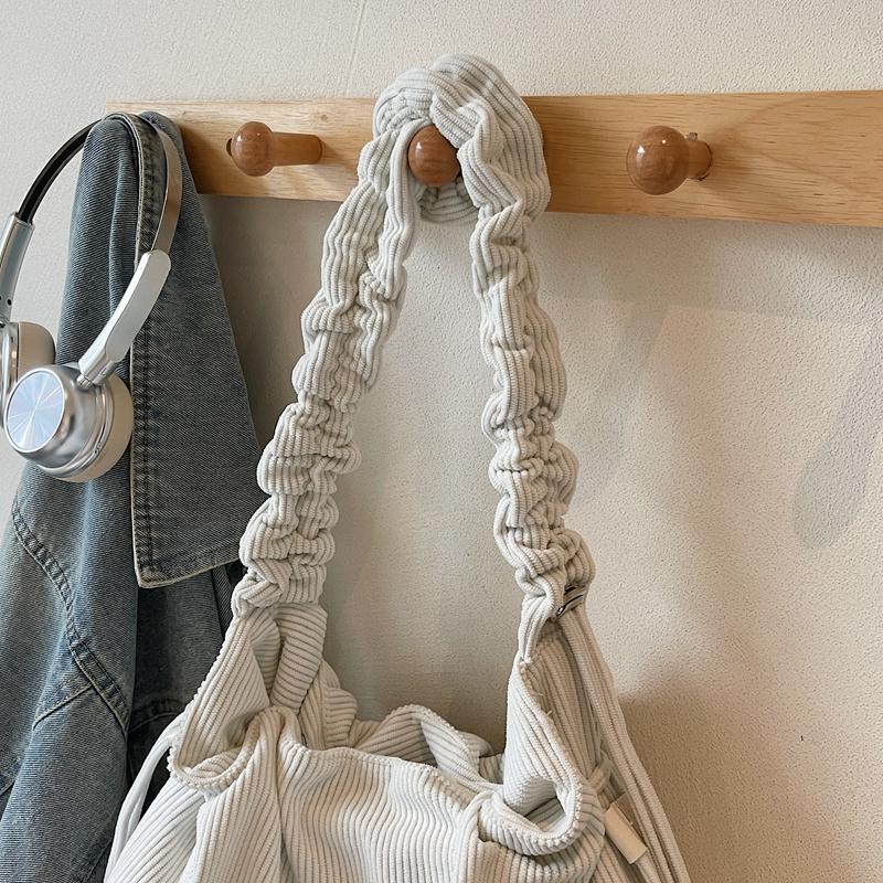 Damen Kord Umhängetasche mit Kordelzug