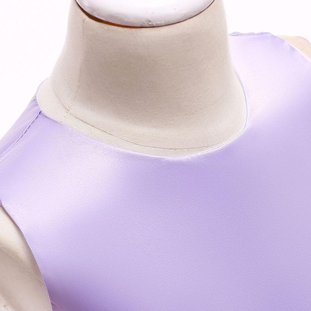 Summer Girls' Children's Dress Children's Wedding Dress Baby's First Birthday Dress Applique Mesh Puffy Skirt