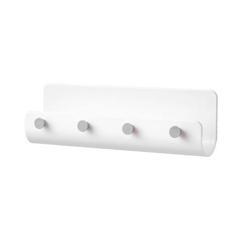 Contemporary Shelf With Multiple Hooks For Wall Decoration Entryway Organizer For Purses Bags Accessories