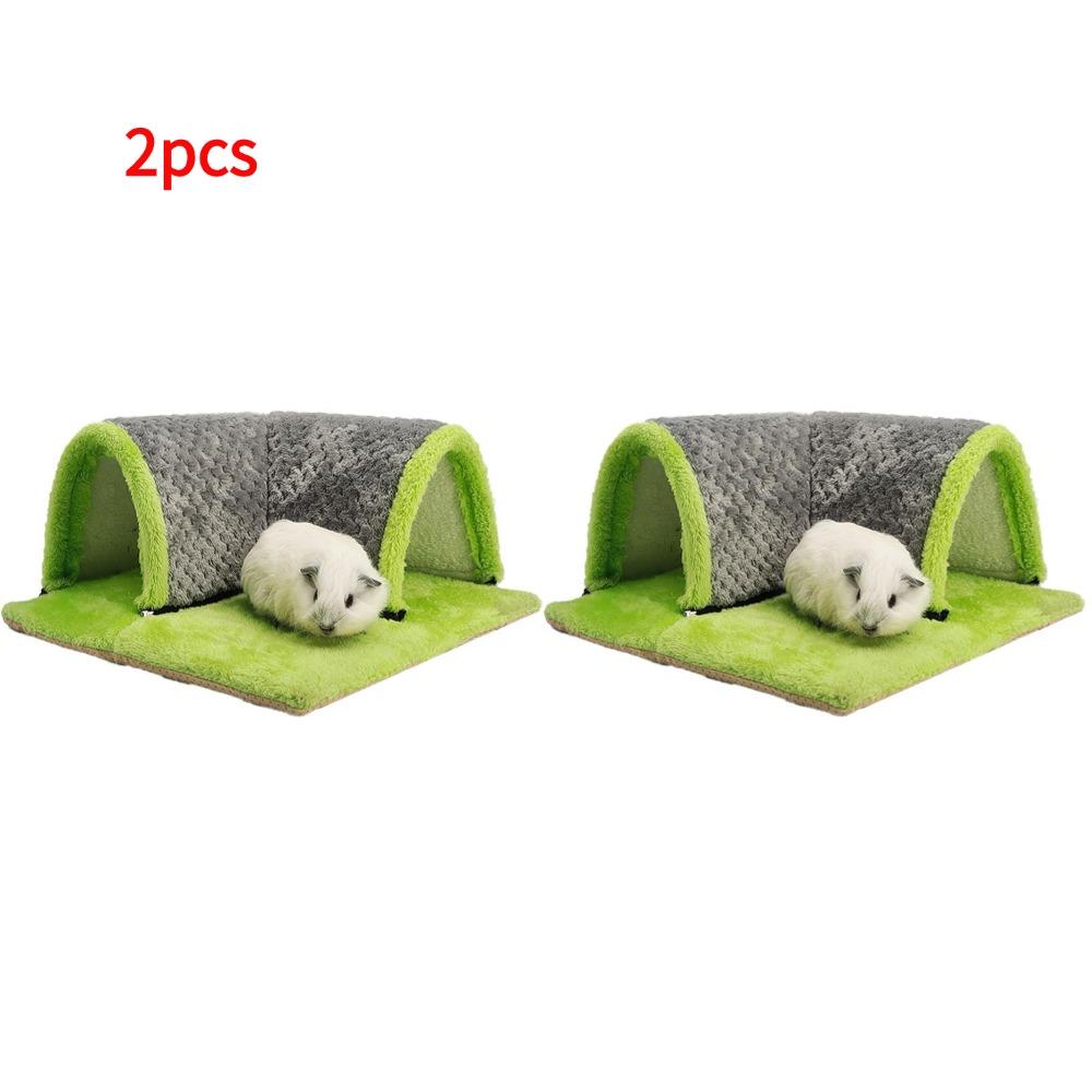 Warm Guinea Pig Hideout Tunnel Bed Soft Removable Guinea Pig Tunnels And Tubes for Cage Cat Kitten Guinea Pig Hides Fleece House