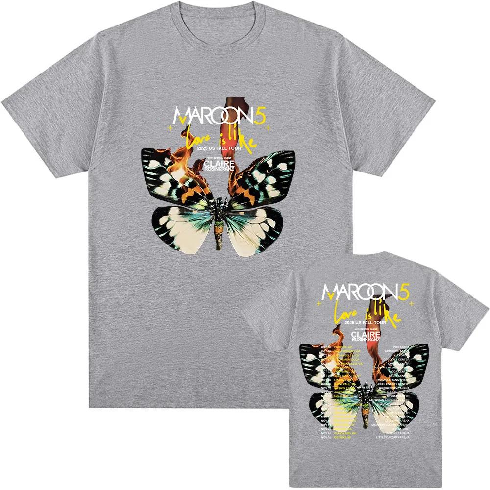 Maroon 5 Loves Tourist T-shirts Photo Albums Graphic Printing T-shirts Junk Men's Summer Fashion Street Cotton Casual T-shirts