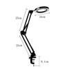 12W USB5X White/Black Folding Magnifier Table Clamp Soldering Third Hand Tool 3 Colors LED Illuminated Lamp Magnifying Glass