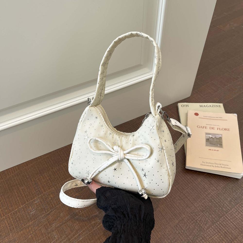 New Star Pattern Star Handbag Sweet Bow Versatile Crossbody Bag Crossbody Strap Shoulder Bag Korean Style