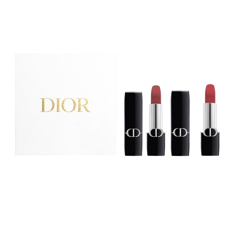 DIOR Lipstick 688 Rose Pink Brown Velvet Mist 3.4g+720 Tan Fei Naked Velvet Mist 3.4g No gift bag синий