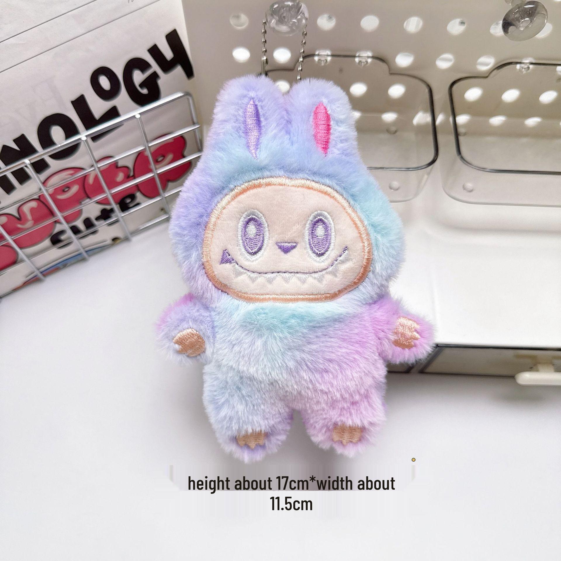 

Плюшевый брелок Лабубу 3-го поколения: Кукла и Шарм для Рюкзака в Подарок Silver Beaded Chain (Squeaky)