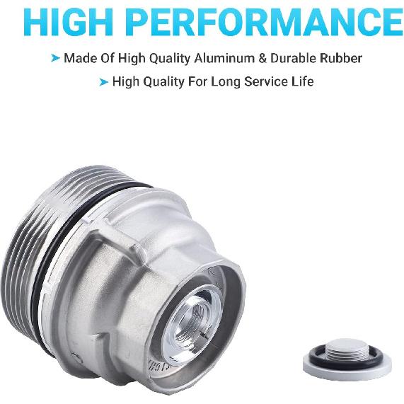Oil Filter Housing Cap Assembly 15620-31060 With Oil Plug Fit For Toyota 2005- Tundra RAV4 4Runner Camry Highlander Tacoma Avalon Sienna Venza Lexus