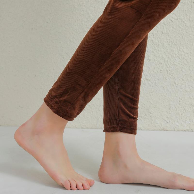 Plüsch Dicke Freizeithose Damen Cord Warm Herbst Winter Leggings Hohe Taille Haremshose Locker Bequeme Hose für Alltag Büro Outdoor