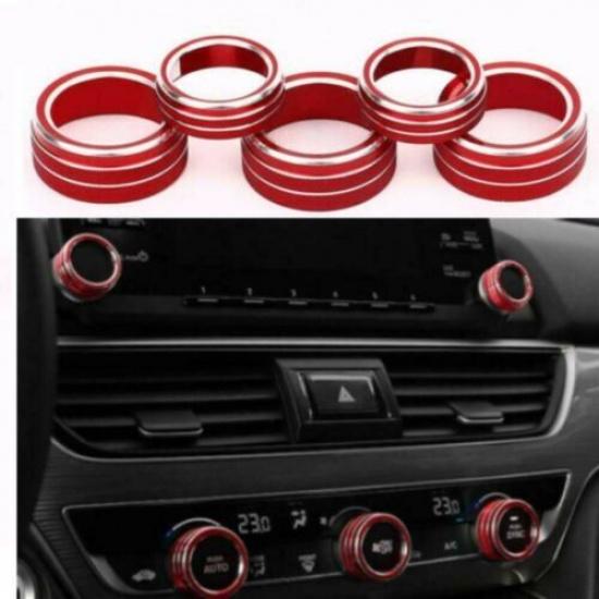 Red Dashboard Button Circle Trim Decorative Ring For Honda Accord 2018- New