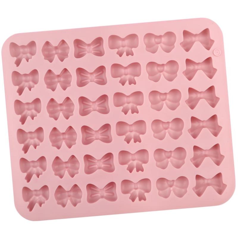 Schleifen Silikonformen mit 6 verschiedenen Formen, 36-Kavitäten Schleife Schokolade Fondant Form für Schleife Cupcake, Kuchen, Zuckerhandwerk