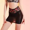 Women Sexy Skirts High Elastic Lace Wrap Hip Skirt Ultra-Thin 5d Erotic Dress Transparent Tight Sheer Skirt Night Club Wear