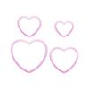 4Pcs/set New Love Cookie Simulation Biscuit Cutting Mold Heart Shape Plastic Baking Tool Fondant Cake Clay Mold