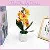 Faux Orchid Butterfly Plant With Plush Material Wedding Decor Props Photography
