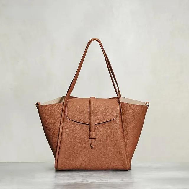 

Женская сумка-тоут большой емкости из коровьей кожи, дизайнерская сумка через плечо, дорожная кожаная новая дизайнерская женская сумка для покупок