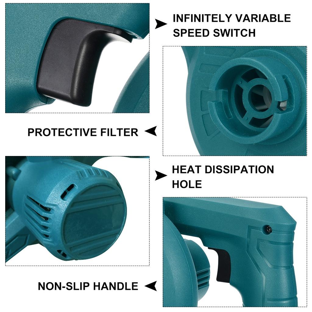 680 W 2-in-1 kabelloser elektrischer Luftgebläse, der Blattstaubsammler, Turbogebläse-Staubsauger bläst und saugt