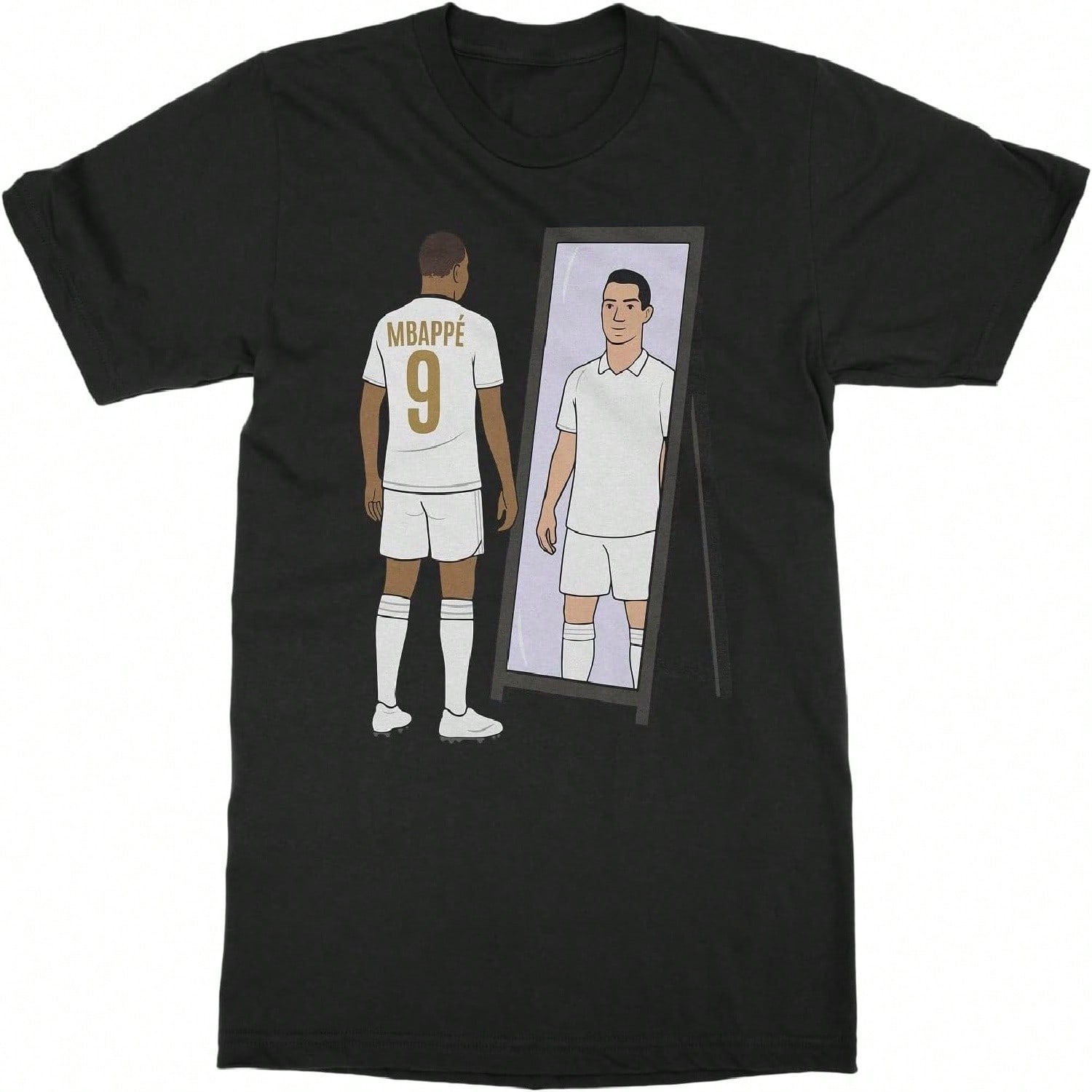 Kilyan Reflecting Ronaldo In Mirror - Soccer Fans Unisex T-Shirt S разноцветный