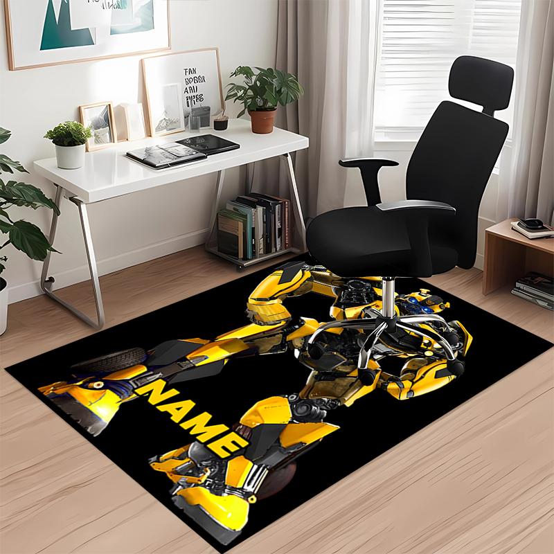 Custom Name Transformers Printed Carpet, for Office Chair Living Room Bedroom Kitchen Room Decor Gifts.