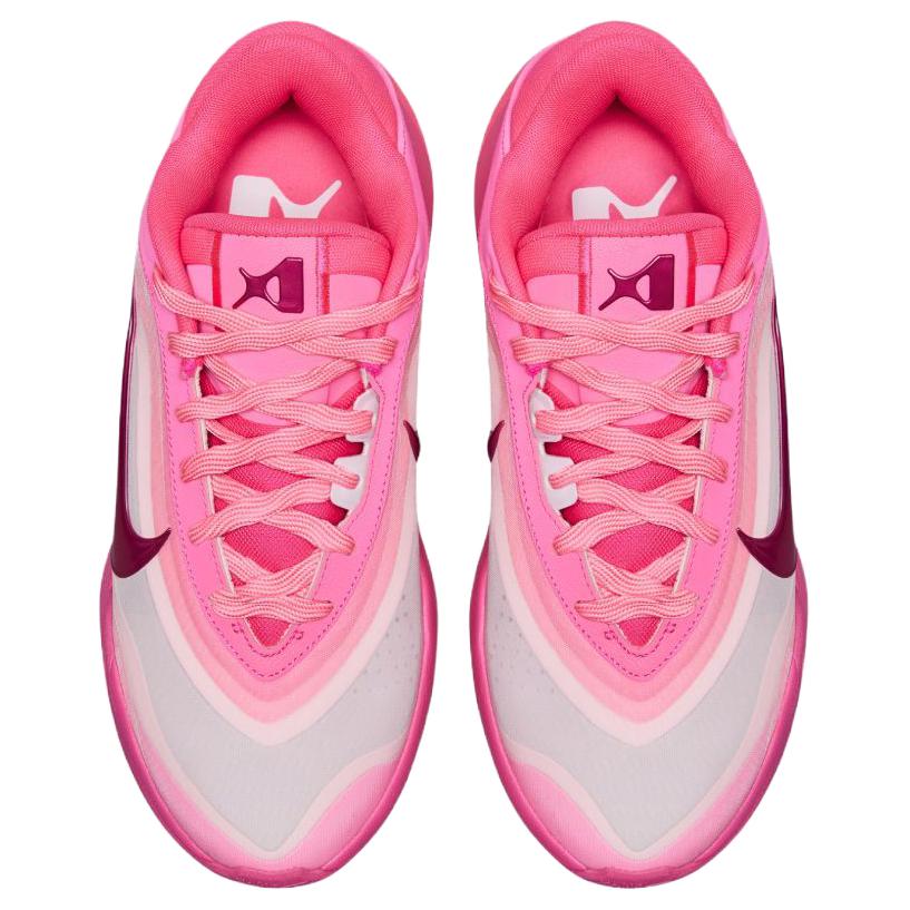 New Nike A'One Anti Slip Wear Resistant Low Top Basketball Shoes Unisex Pink FZ8606-601