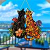 1pc Acrylic Light Catcher Colorful Butterfly, Two Kittens Garden Charm for Holiday Decoration, Housewarming Gift Christmas Cute