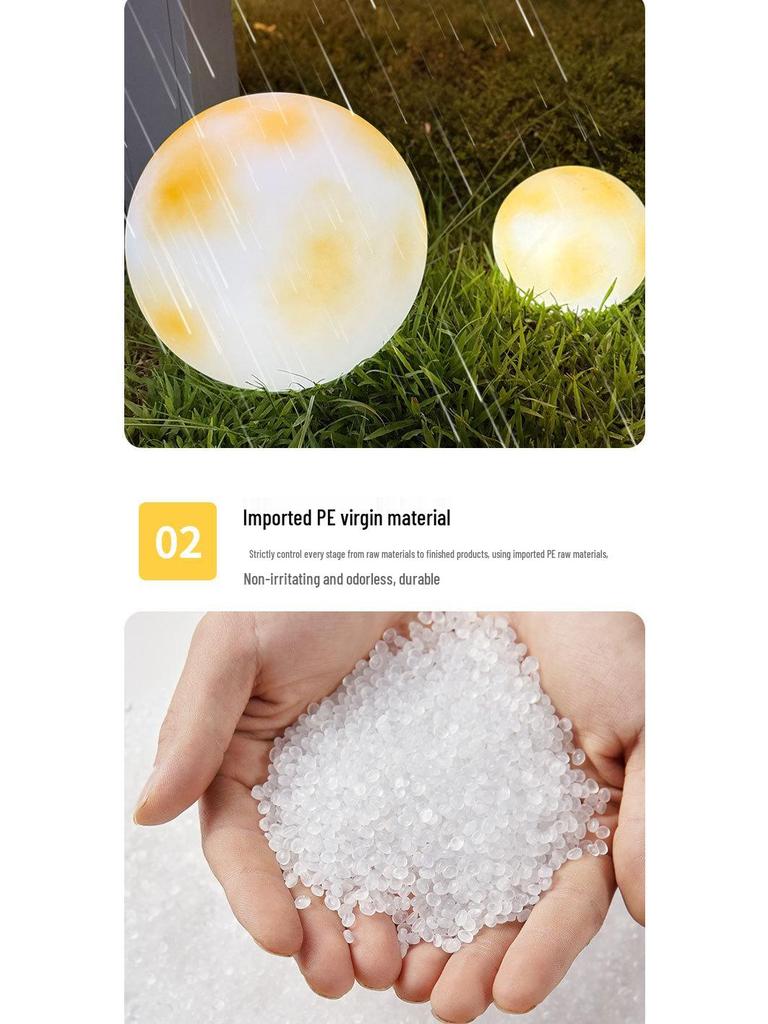 Solar-Powered Moon Lamp for Garden and Yard - Waterproof Decorative Outdoor Light